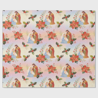 Papel De Presente Sagrada Família Natalino TMF26