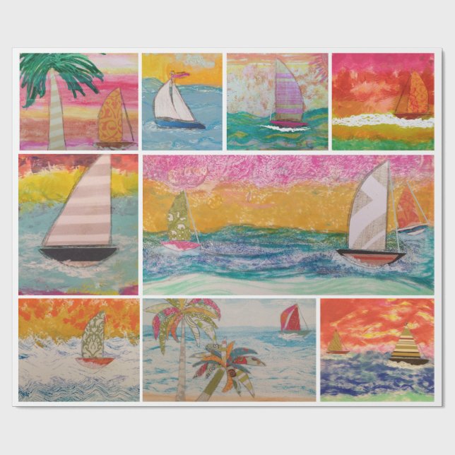 Papel De Presente Sailboat Assortment (Aberto)
