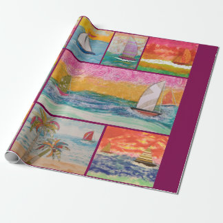 Papel De Presente Sailboat Wrapping Paper