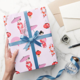 Papel De Presente Sakura Cherry Blossom Festa de aniversário Japones