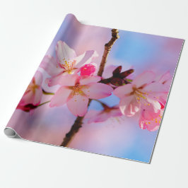 Papel De Presente Sakura Flores Em Um Turno Vertical