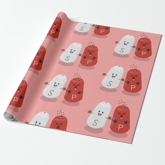 Papel De Presente Sal kawaii e cartografia dos pimentões (Desenrolado)