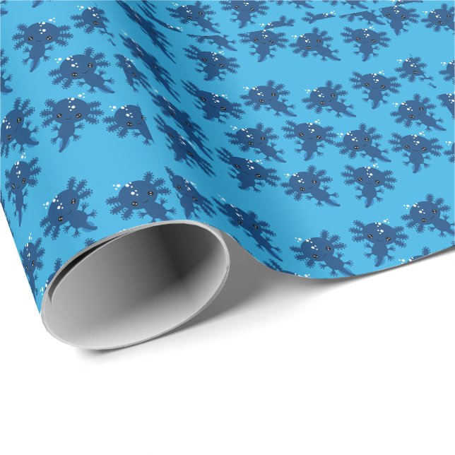 Papel De Presente Salamander Axototl exótico (Ponta do rolo)