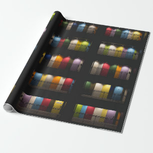 PAPEL DE PRESENTE SALAS COM PORTAS DE COR ASSORTADA