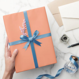 Papel De Presente Salmão Pêssego Laranja Tom Cor Cor Simples
