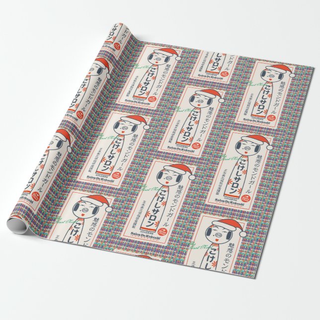 Papel De Presente Salon de Kokeshi (Desenrolado)