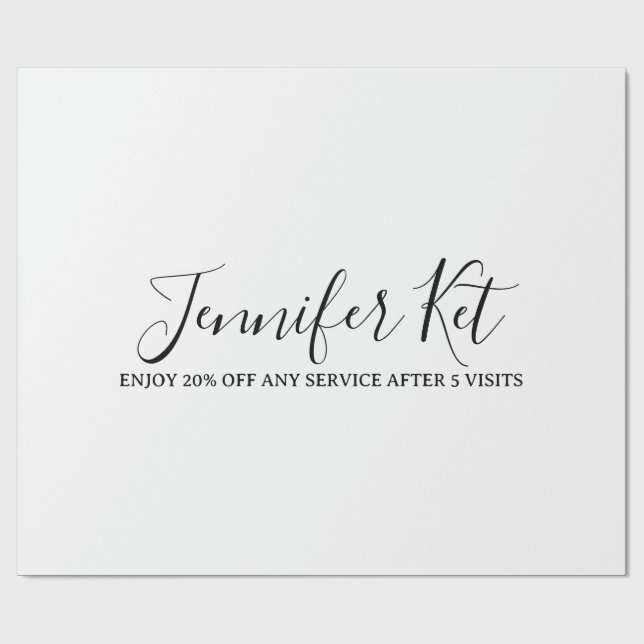 Papel De Presente Salon spa business discount offer website visits a (Aberto)