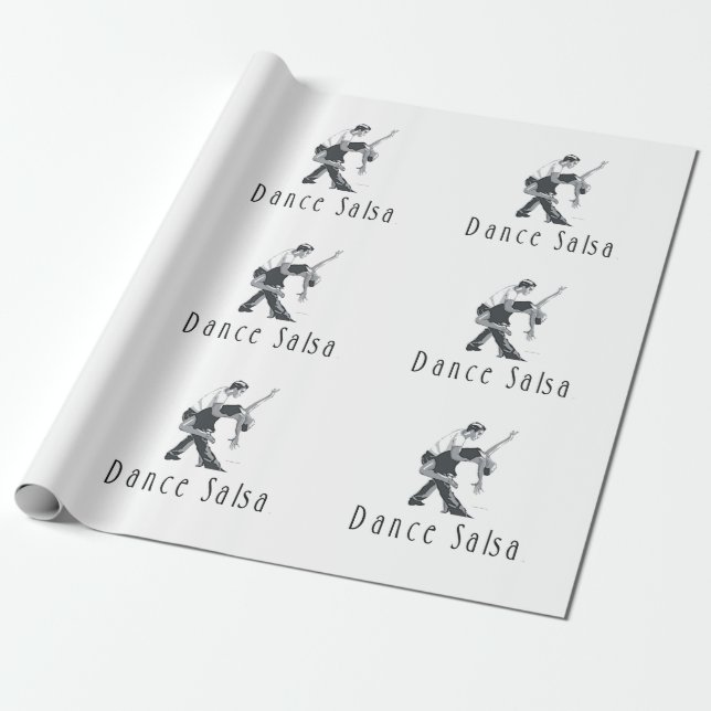 Papel De Presente Salsa SUPERIOR da dança (Desenrolado)
