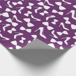 Papel De Presente Saltos Altos Elegantes, Presentes de Noiva com Laç