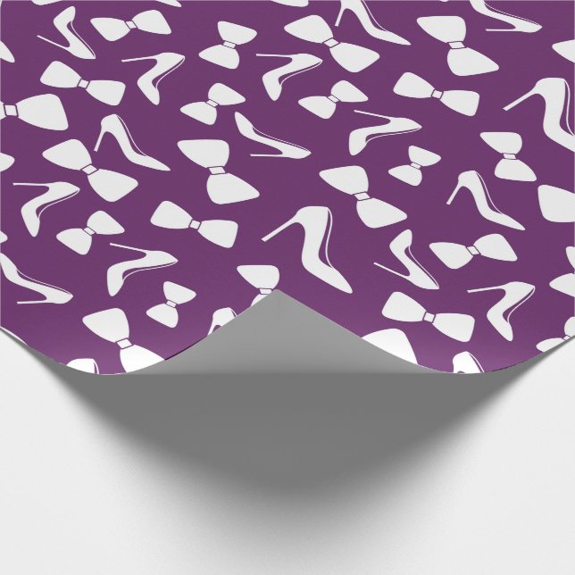 Papel De Presente Saltos Altos Elegantes, Presentes de Noiva Laço Se (Ponta)