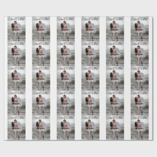 Papel De Presente Salvar data simples código QR mínimo detalhes de s