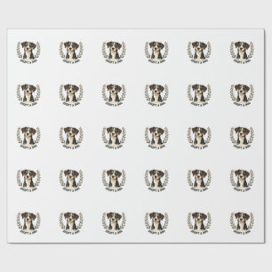 Papel De Presente Salve Uma Vida Adote um Cachorro Ilustração Vintag