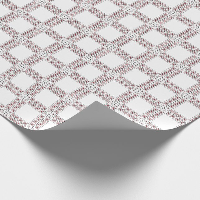 Papel De Presente SAM MATCHES: Papel de enrolamento do coração verme (Ponta)