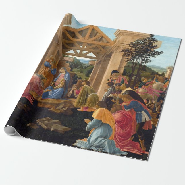 Papel De Presente Sandro Botticelli Adoração do Magi (Desenrolado)