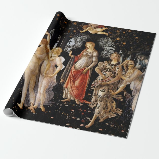 Papel De Presente Sandro Botticelli - La Primavera (Desenrolado)