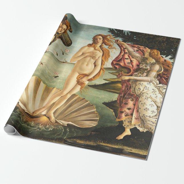 Papel De Presente Sandro Botticelli Nascimento De Vênus (Desenrolado)
