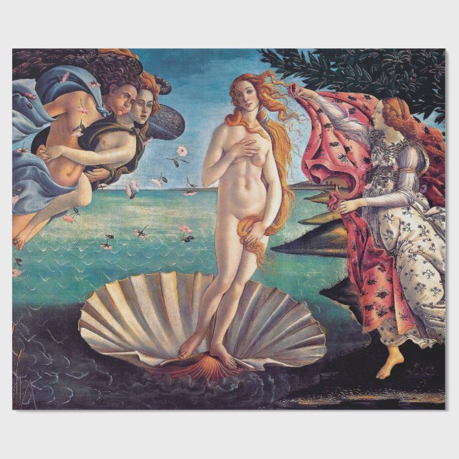 Papel De Presente Sandro Botticelli - Nascimento de Vênus - Belas Ar (Aberto)