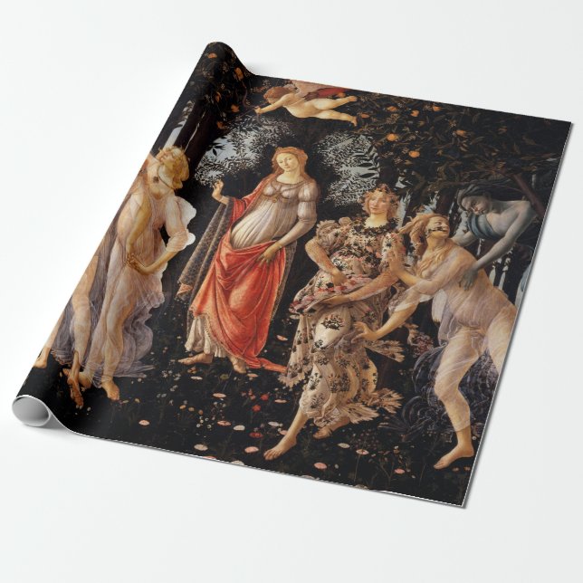 Papel De Presente Sandro Botticelli Primavera Fine Art (Desenrolado)