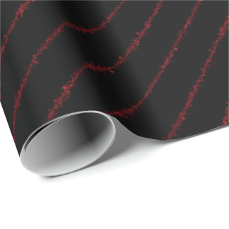 Papel De Presente Sangue Red Splatter Pinstripes