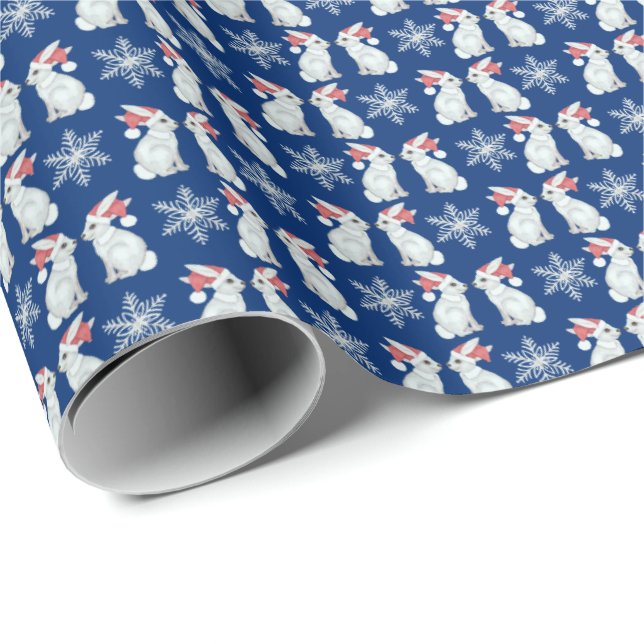 Papel De Presente Santa Bunnies Wrapping Paper (Ponta do rolo)