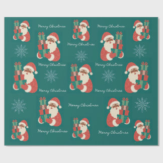 Papel De Presente Santa Christmas