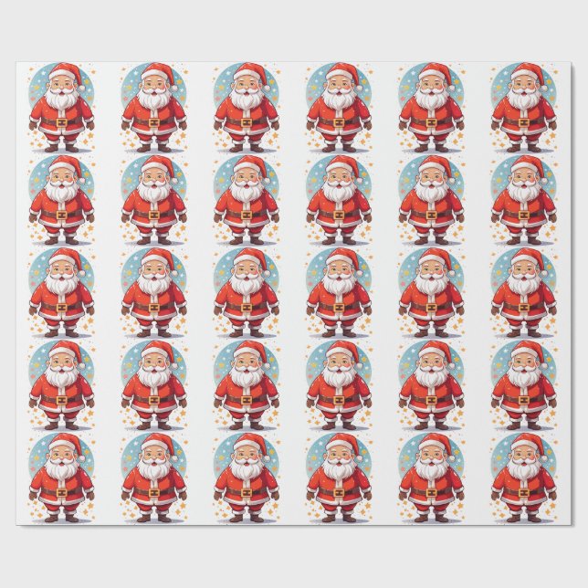 Papel De Presente Santa Claus (Aberto)