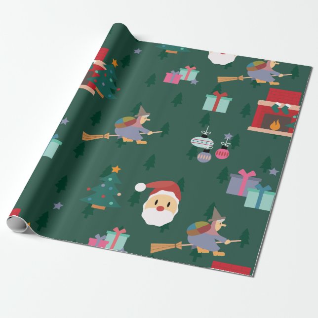 Papel De Presente santa claus befana (Desenrolado)