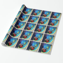 Papel De Presente Santa Claus Boot