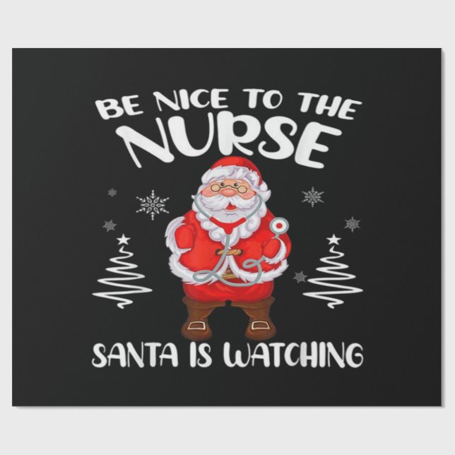 Papel De Presente Santa Claus Nurse (Aberto)