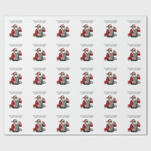 Papel De Presente Santa Divórcio Custódia Humor Engraçado Feriado Na