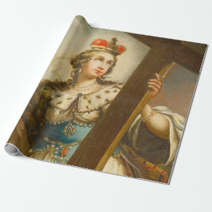 Papel De Presente Santa Helena com a Vera Cruz Arte Sacra