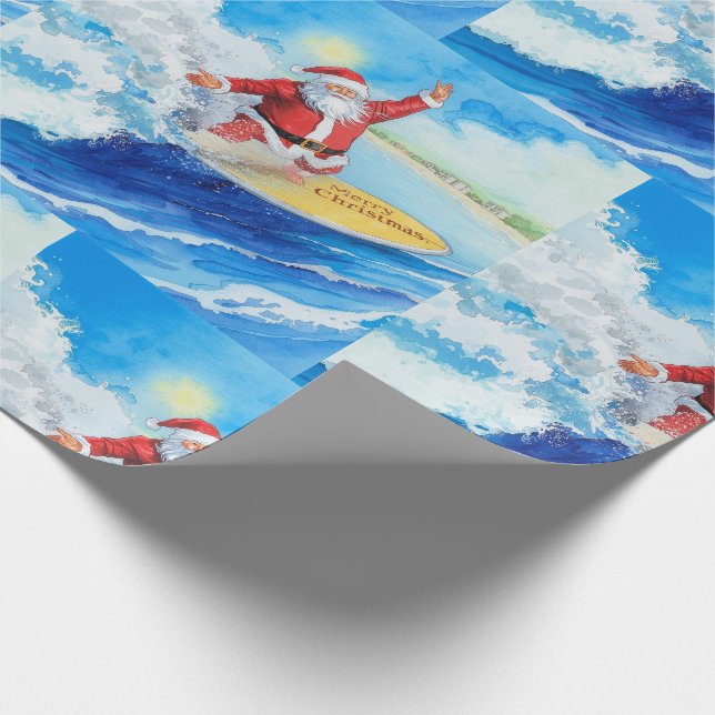 Papel De Presente Santa is Surfing Christmas Holiday  (Ponta)