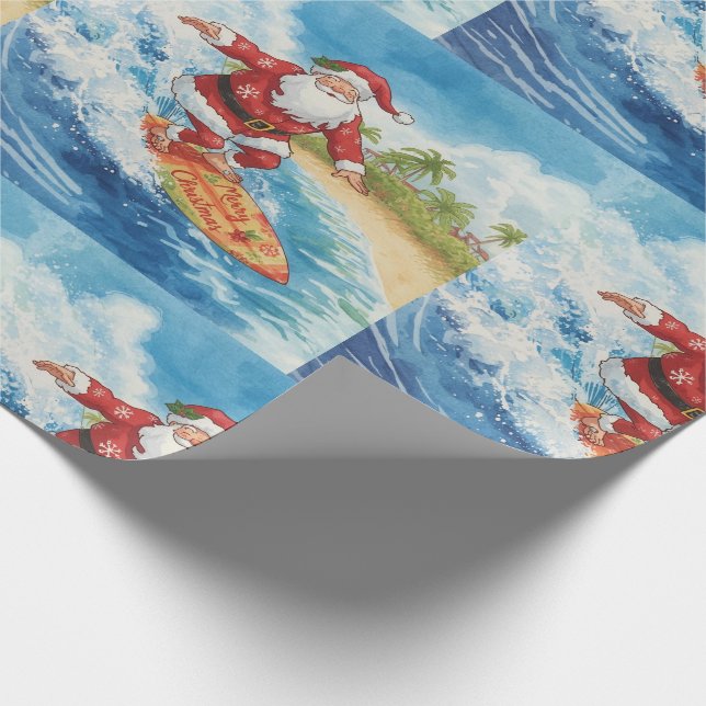 Papel De Presente Santa is Surfing Christmas Holiday  (Ponta)