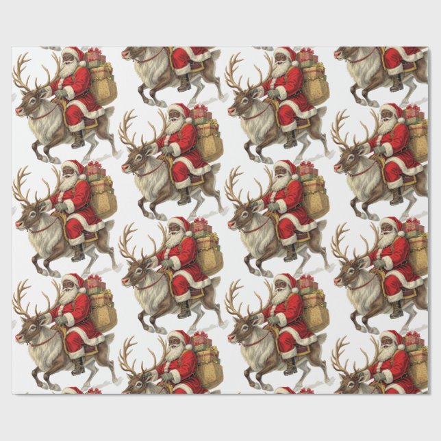 Papel De Presente Santa Return Address Label  (Aberto)