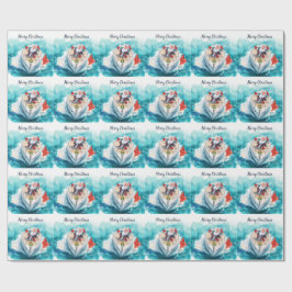 Papel De Presente Santa Sailing – Tropical Christmas by the Sea