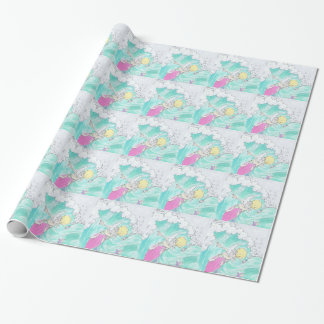 Papel De Presente Santa surfando