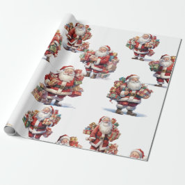 Papel De Presente Santa's Gift Parade Wrapping Paper