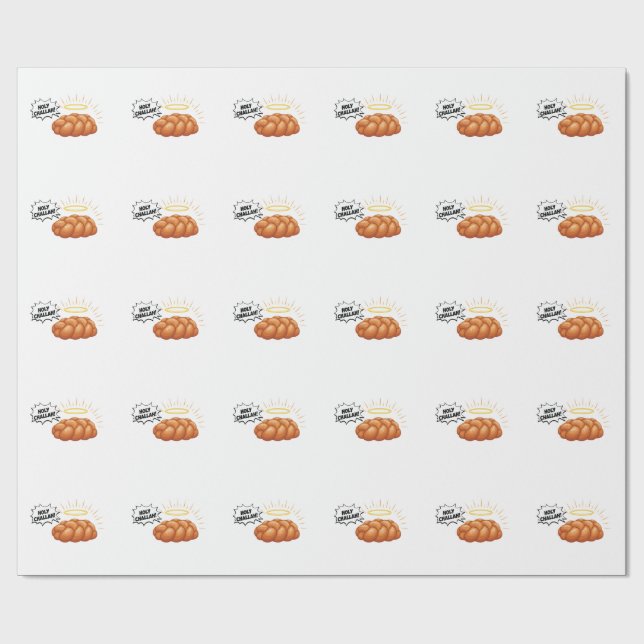 Papel De Presente Santo Challah Hanukkah judeu-pão (Aberto)