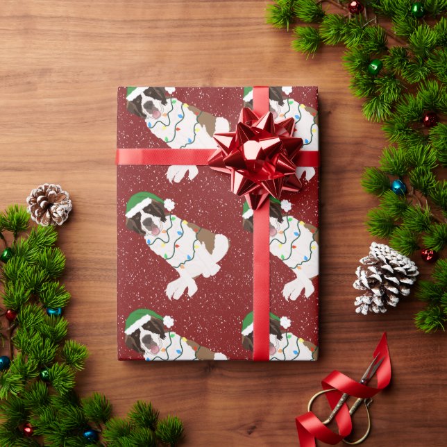 Papel De Presente Santo de Natal Bernard  (Presente de Natal)