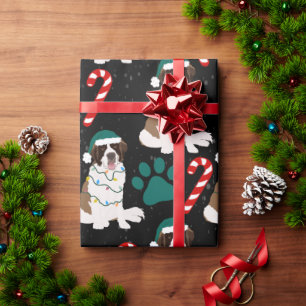 Papel De Presente Santo de Natal Bernard