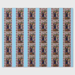 Papel De Presente Santo Huberto de Liege com o cervo