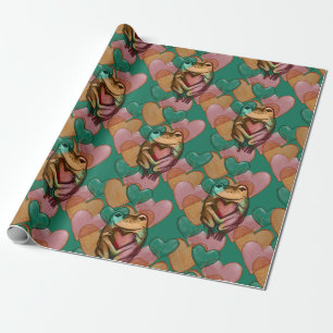 Papel De Presente Sapo Adora corações bonitos designs Eu adoro sapos