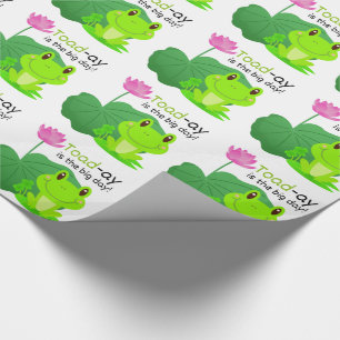 Papel De Presente Sapo Birthday Pun Lotus Leaf Flower Kids