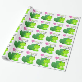 Papel De Presente Sapo Birthday Pun Lotus Leaf Flower Kids