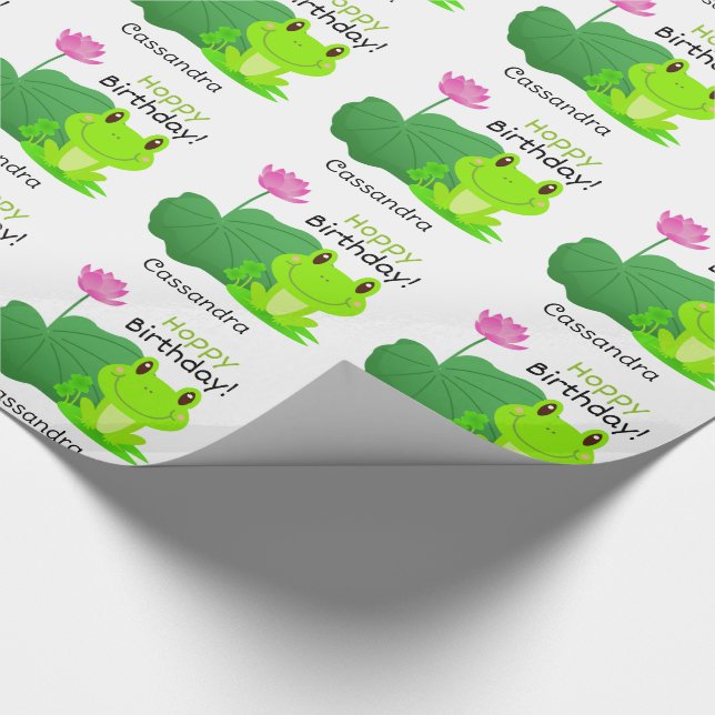 Papel De Presente Sapo Birthday Pun Lotus Leaf Flower Name (Ponta)