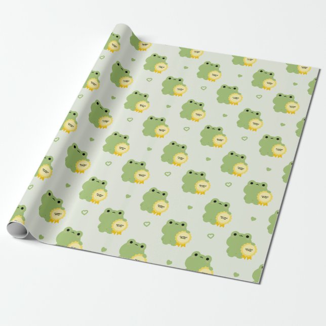Papel De Presente Sapo Grudento Certificado (Desenrolado)
