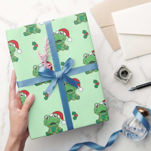 Papel De Presente Sapo Natal Sapos de férias (Presentear)