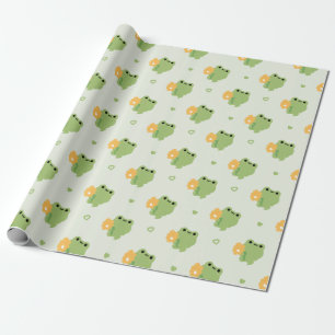 Papel De Presente Sapo Romântico bonito