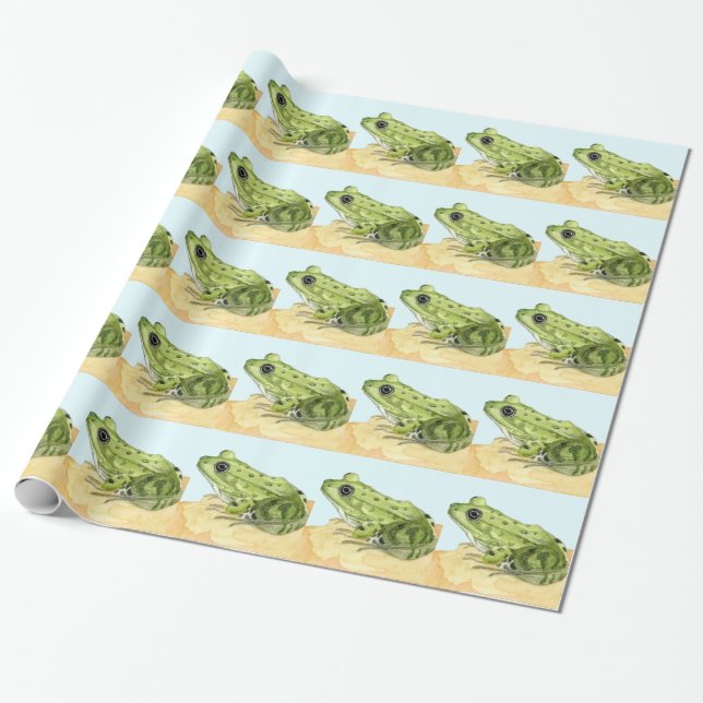 Papel De Presente Sapo Verde (Desenrolado)