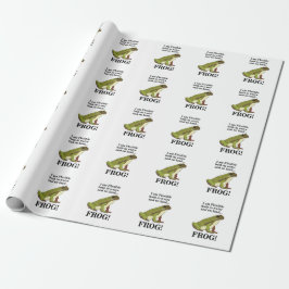 Papel De Presente Sapo Verde Divertido